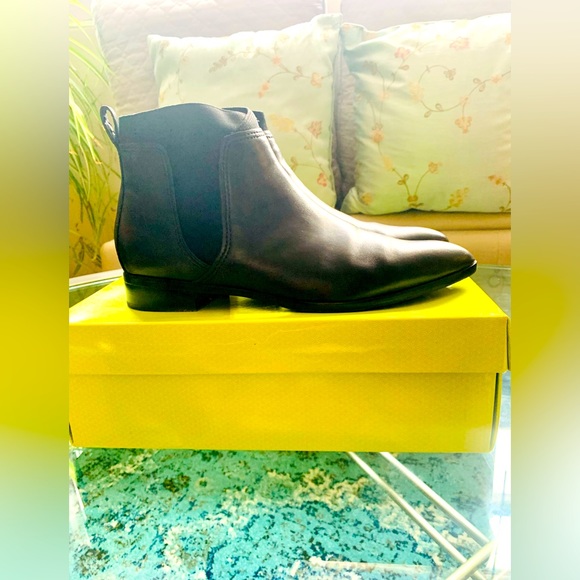 ✨ Ted Baker London✨ Black Leather Chelsea Boot W/Logo Detail - Picture 12 of 15